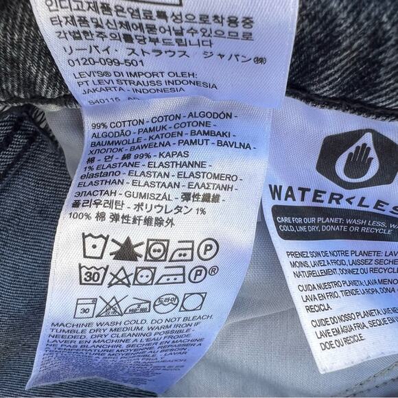 Levi’s Premium Wedgie Icon High Rise Tapered Straight Fit gray button fly jeans - Picture 6 of 8